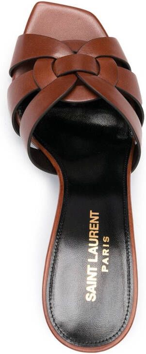 Saint Laurent Tribute stiletto sandalen Bruin