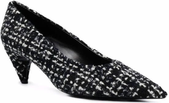Saint Laurent Tweed pumps Zwart