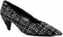 Saint Laurent Tweed pumps Zwart - Thumbnail 2