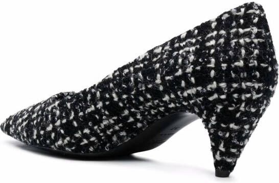 Saint Laurent Tweed pumps Zwart