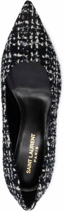 Saint Laurent Tweed pumps Zwart