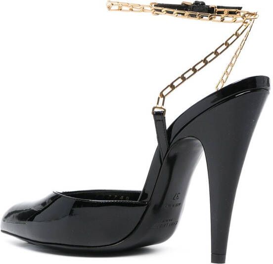 Saint Laurent Venus pumps met ketting Zwart