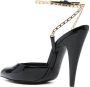 Saint Laurent Venus pumps met ketting Zwart - Thumbnail 3