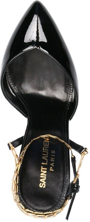 Saint Laurent Venus pumps met ketting Zwart