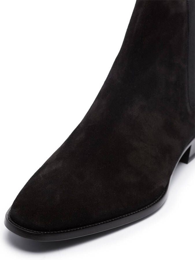 Saint Laurent Wyatt suède Chelsea laarzen Zwart