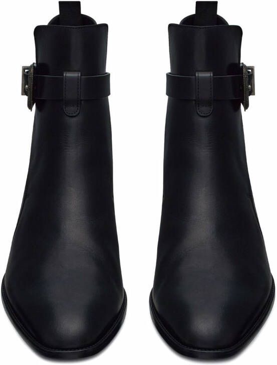 Saint Laurent Wyatt enkellaarzen Zwart