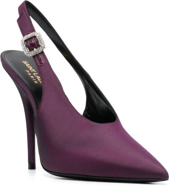 Saint Laurent Yasmeen 115mm slingback pumps Paars