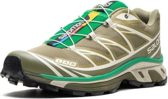 Salomon XT6 sneakers met vlakken Groen