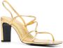 SANDRO 80 mm Faye metallic sandalen met bandjes Goud - Thumbnail 2