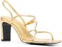 SANDRO Faye metallic sandalen met bandjes Goud - Thumbnail 2