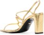 SANDRO Faye metallic sandalen met bandjes Goud - Thumbnail 3