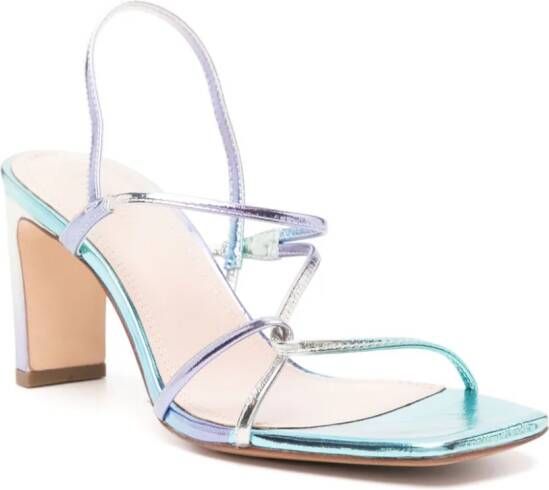 SANDRO Faye slip-on sandalen Blauw