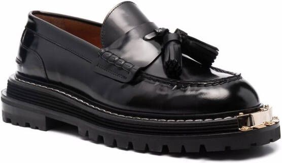 SANDRO Iron loafers met chunky zool Zwart