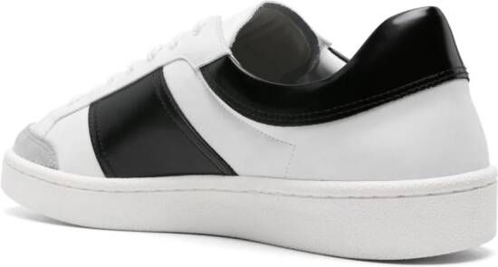 SANDRO Leren sneakers met vlakken Wit