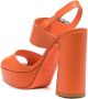 Santoni Sandalen met blokhak Oranje - Thumbnail 3