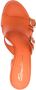 Santoni 115 mm leren sandalen met plateauzool Oranje - Thumbnail 4