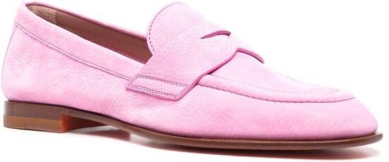 Santoni Penny loafers Roze