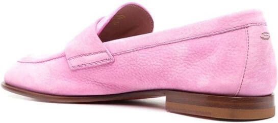 Santoni Penny loafers Roze