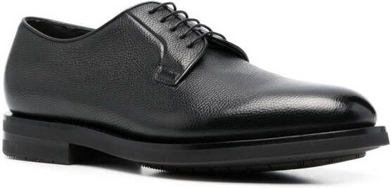 Santoni Derby schoenen met ronde neus Zwart