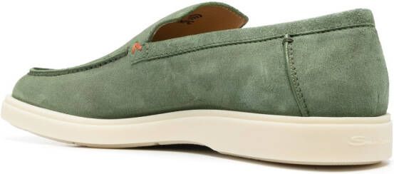 Santoni Loafers met ronde neus Groen