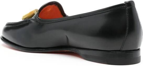 Santoni Andrea loafers verfraaid met kwastje Zwart