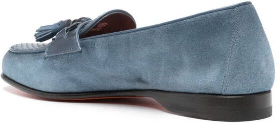 Santoni Andrea suėde loafers Blauw