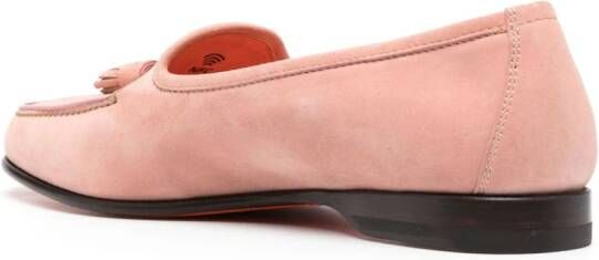 Santoni Andrea suėde loafers Roze