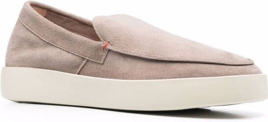 Santoni Backdrop leren loafers Beige