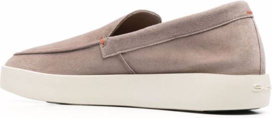 Santoni Backdrop leren loafers Beige