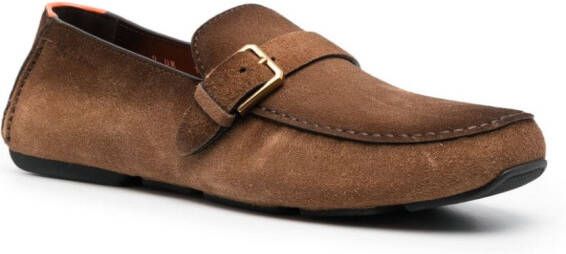 Santoni Loafers met gesp Bruin