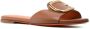 Santoni Leren slippers Bruin - Thumbnail 2