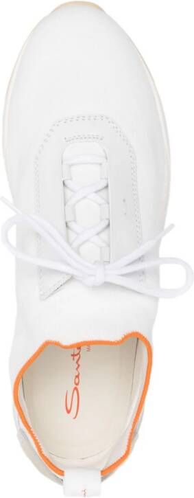Santoni Bueno leren sneakers Wit