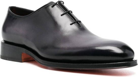 Santoni Deponent leren Oxford schoenen Blauw
