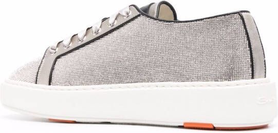 Santoni Derby sneakers met pailletten Grijs