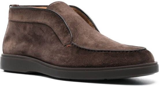 Santoni Suède desert boots Bruin