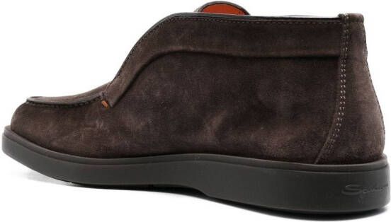 Santoni Suède desert boots Bruin