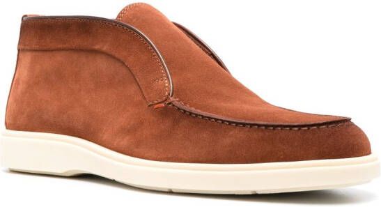 Santoni Suède desert boots Bruin