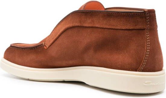 Santoni Suède desert boots Bruin