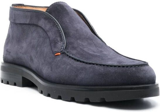 Santoni Detroit Rock suède laarzen Blauw