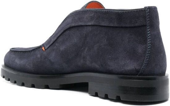 Santoni Detroit Rock suède laarzen Blauw