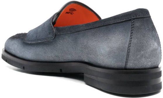 Santoni Dong gespschoenen met kleurverloop Blauw