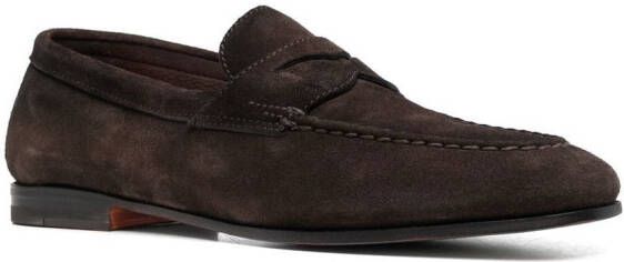 Santoni Door suède loafers Bruin