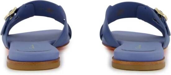 Santoni Slippers met dubbele gesp Blauw