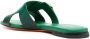 Santoni Slippers met dubbele gesp Groen - Thumbnail 3