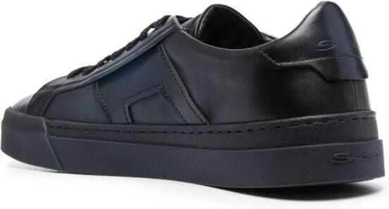 Santoni Double Buckle leren sneakers Blauw