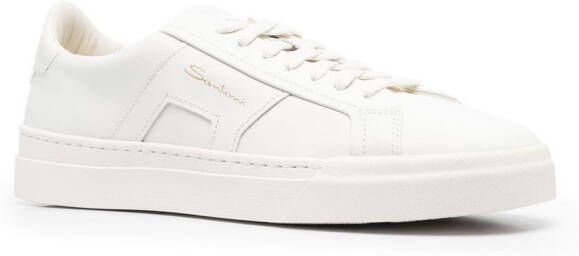 Santoni Double Buckle low-top sneakers Wit