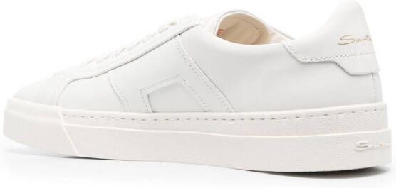 Santoni Double Buckle low-top sneakers Wit