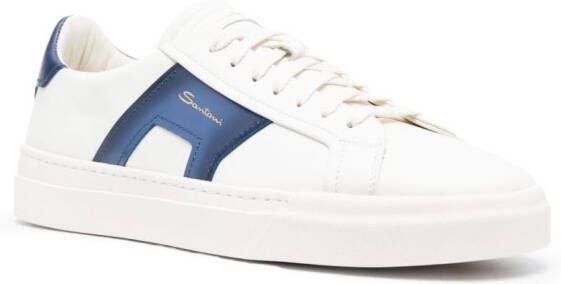 Santoni Double Buckle low-top sneakers Wit