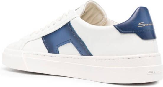 Santoni Double Buckle low-top sneakers Wit