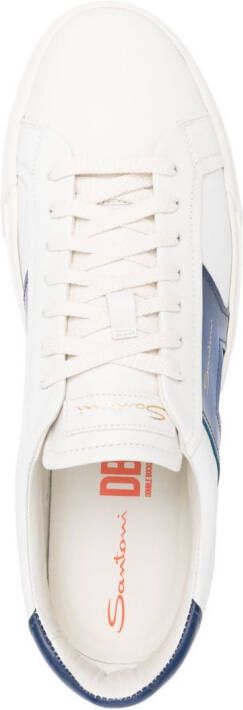 Santoni Double Buckle low-top sneakers Wit